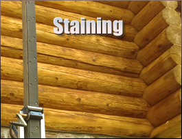  Bullitt County, Kentucky Log Home Staining